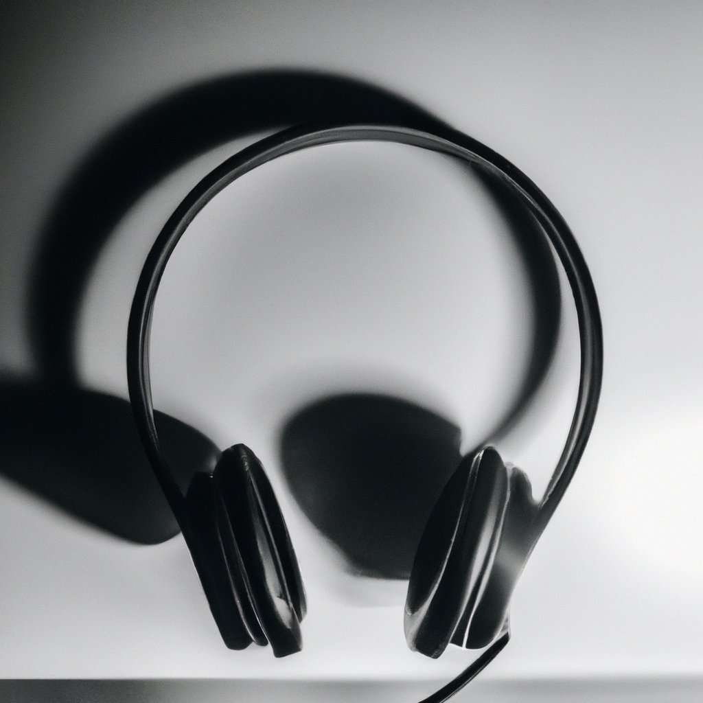 Noise-canceling headphones on a minimal desk